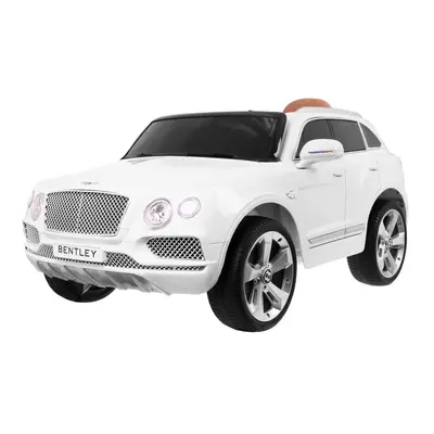 Auto na akumulator Bentley Bentayga dla dzieci Biały + Koła EVA + Radio MP3 + Pilot