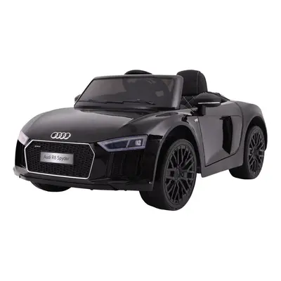 Audi R8 Spyder na akumulator Czarny + Pilot + EVA + Wolny Start + Radio MP3 + LED