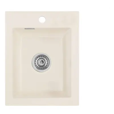 Systemceram Mera 39 Jasmin, zlewozmywak ceramiczny , korek manualny