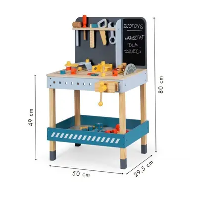 Drewniany warsztat z narzędziami - 47 el. ECOTOYS