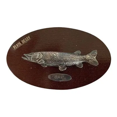 Muela Silverware PIKE FISH ON WOODEN TABLET cm 10x6