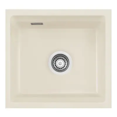 Systemceram Kara 42 U Jasmin, zlewozmywak ceramiczny, korek manualny