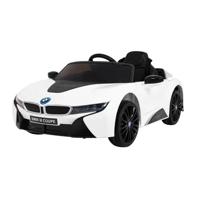 BMW I8 Lift Auto na akumulator Biały + Pilot + Wolny Start + 3-pkt pasy + MP3 USB + LED