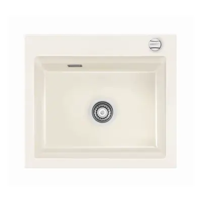 Systemceram Kara 57 Magnolia zlewozmywak ceramiczny, korek manualny