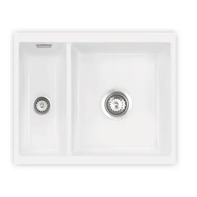 Systemceram Mera 60 U Gronland, zlewozmywak ceramiczny, korek manualny