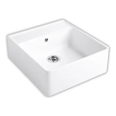 Zlew jednokomorowy Villeroy & Boch biały (alpejski) - 6320 61 R1 Zlew ceramiczny, korek manualny