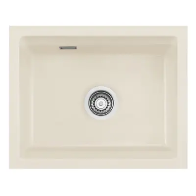Systemceram Kara 50 U Jasmin, zlewozmywak ceramiczny, korek manualny