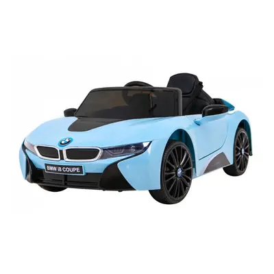 BMW I8 Lift Auto na akumulator Niebieski + Pilot + Wolny Start + 3-pkt pasy + MP3 USB + LED