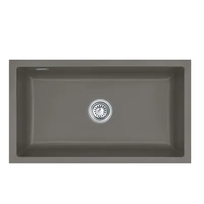 Systemceram Mera 80 U Lava, zlewozmywak ceramiczny, korek manualny