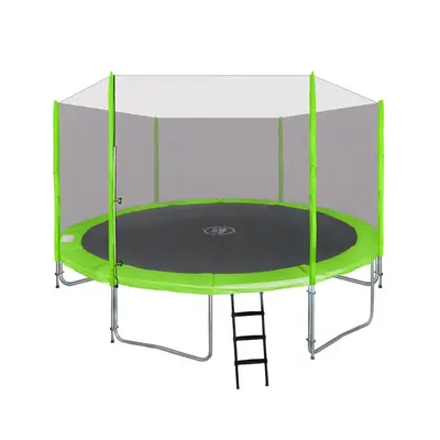 Trampolina ogrodowa SkyRamiz 366cm 12FT dla dzieci Zielony + Akcesoria