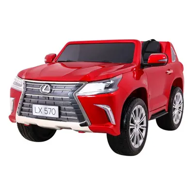 Lexus LX570 Lakierowane Autko dla 2 dzieci Czerwony + Pilot + Koła EVA + Radio MP3 LED