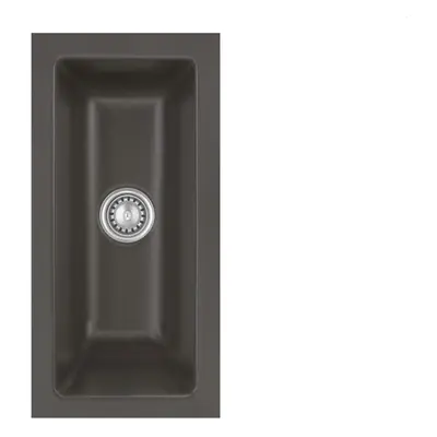 Systemceram Mera 16 U Schiefer, zlewozmywak ceramiczny, korek manualny