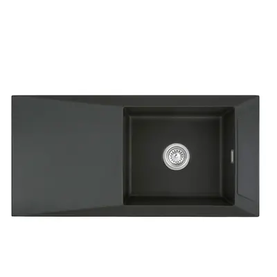 Systemceram Siro 100 Schiefer, zlewozmywak ceramiczny, korek manualny