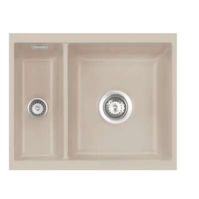 Systemceram Mera 60 U Fango, zlewozmywak ceramiczny, korek manualny