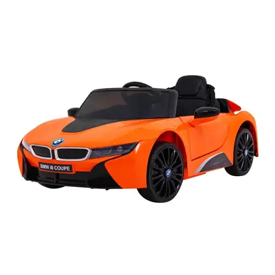 BMW I8 Lift Auto na akumulator Pomarańczowy + Pilot + Wolny Start + 3-pkt pasy + MP3 USB + LED