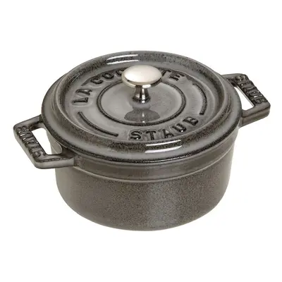 STAUB MINI COCOTTE Mini garnek żeliwny okrągły 250 ml, grafitowy