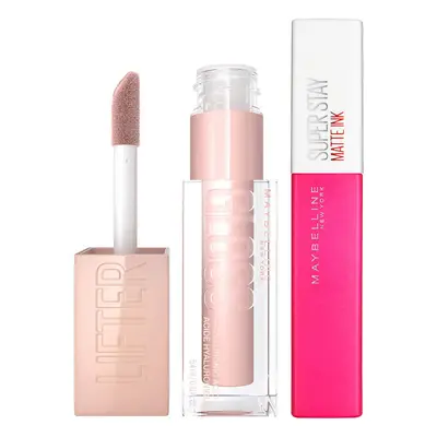 Maybelline Lifter Gloss and Superstay Matte Ink Lipstick Bundle (Various Shades) - 30 Romantic