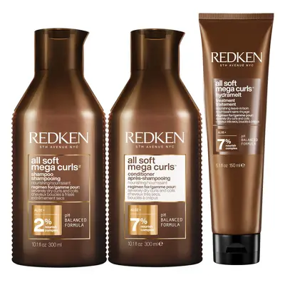 Redken All Soft Mega Curl Intense Hydrating and Nourishing Routine Set for Curly and Coily Hair