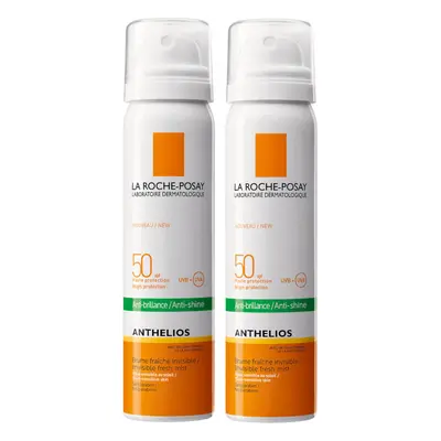 La Roche-Posay Anthelios Anti-Shine Sun Protection Invisible SPF50+ Face Mist 75ml Duo