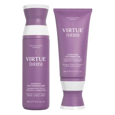 VIRTUE Flourish Shampoo and Conditioner for Thinning Hair Bundle