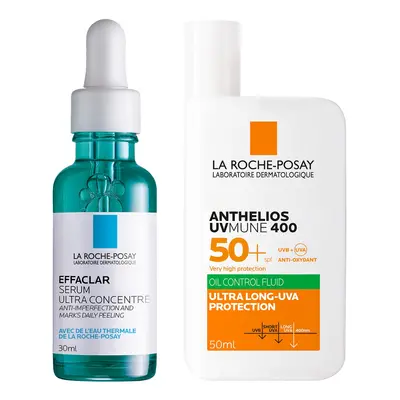 La Roche-Posay Anti-Blemish and Anti-Age Kit: Effaclar Decongesting Multi-Active Serum + SPF50+