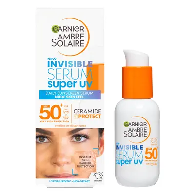 Garnier Ambre Solaire SPF 50+ Super UV Invisible Face Serum przeciwsłoneczny preparat do twarzy 