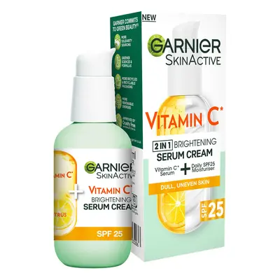 Garnier Vitamin C Serum Cream with 20% Vitamin C and SPF25 przeciwsłoneczny krem-serum z witamin