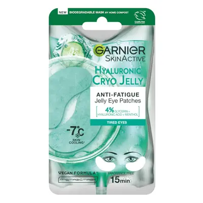 Garnier Anti-Fatigue Hyaluronic Acid and Icy Cucumber Cryo Jelly Eye Patches płatki na oczy prze