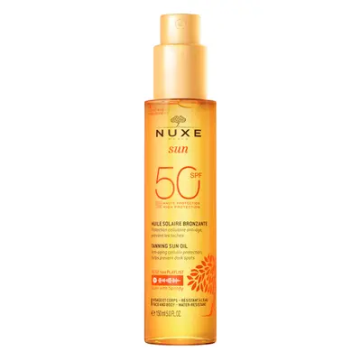 NUXE Face and Body Tanning Sun Oil High Protection SPF 50 olejek z samoopalaczem do twarzy i cia