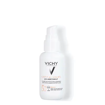 VICHY Capital Soleil UV Age Daily SPF 50+ Invisible Sun Cream with Niacinamide krem przeciwsłone