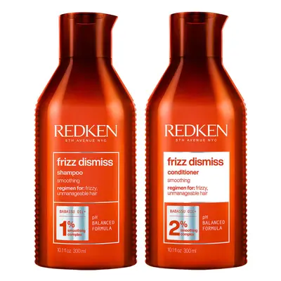 Redken Frizz Dismiss Shampoo and Conditioner Bundle for Smoothing Frizzy Hair