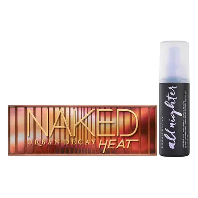 Urban Decay Naked Heat Palette and Setting Spray Bundle paleta cieni do powiek i spray utrwalają