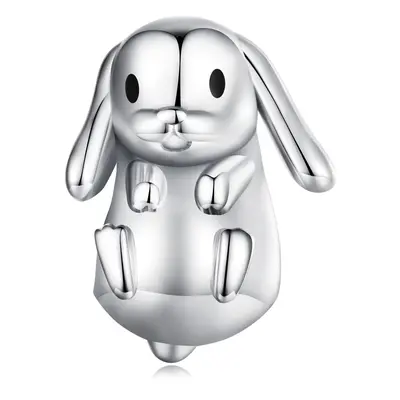 Srebrny Zajączek króliczek charms koralik do bransoletki modułowej
