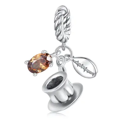 Filiżanka kawy srebrny charms zawieszka beads