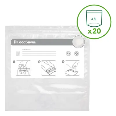 FoodSaver Zapinane torebki próżniowe do świeżej żywności FVB016X, 20 sztuk