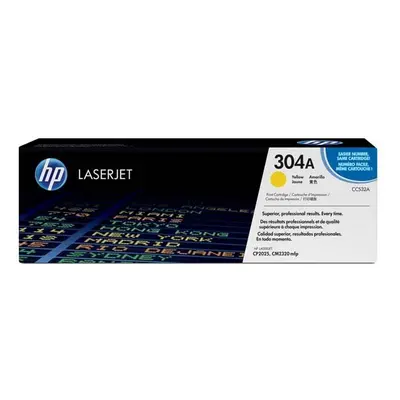 HP oryginalny toner CC532A, yellow, 2800s, 304A, HP Color LaserJet CP2025, CM2320