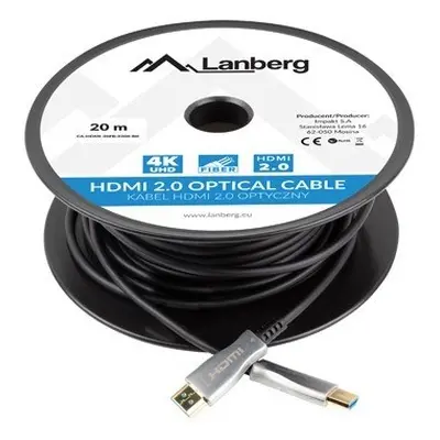 LANBERG Kabel HDMI M/M v2.0 20m czarny CA-HDMI-20FB-0200-BK