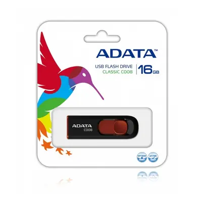 Adata Pendrive DashDrive Classic C008 16GB USB2.0 czarno-czerwony