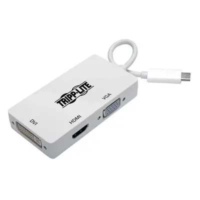 Eaton Wieloportowy adapter USB-C (M/3xF) 4K HDMI, DVI, VGA, HDCP U444-06N-HDV4K  Biały