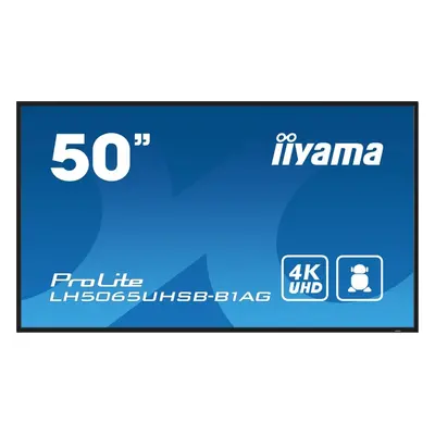 IIYAMA Monitor 50 cali LH5065UHSB-B1 AG, 24/7, VA, ANDROID 11, 4K, 800cd, iiSignage2, SDM, 2x HD