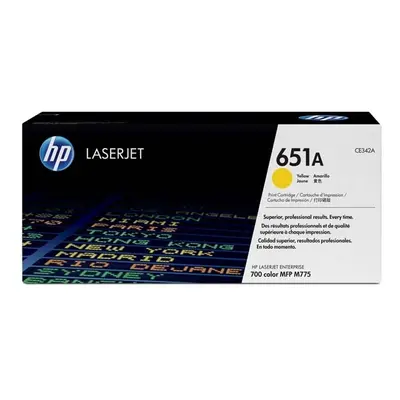 HP Oryginalny toner 651A ŻÓŁTY (CE342A)