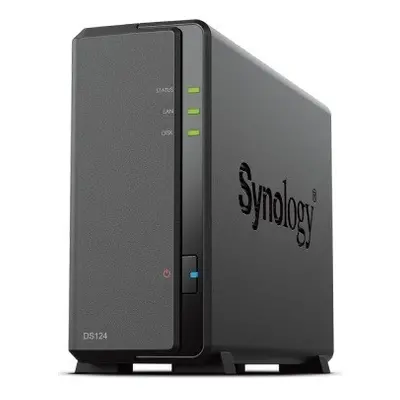 Synology Serwer DS124 1x0HDD RTD1619B 1GB DDR4 1xRJ45 2xUSB 2Y