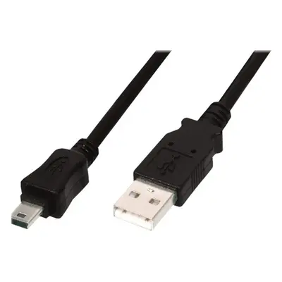 ASM AK-300130-018-S ASSMANN Kabel USB 2.0 HighSpeed Canon Typ USB A/miniUSB B(5pin)M/M czarny 1,