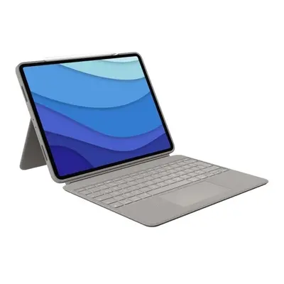 Logitech Etui z klawiaturą Combo Touch iPad Pro 12,9 cala 5 generacji piaskowy UK