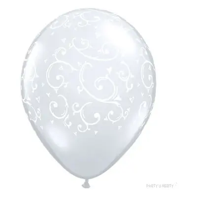 Balony "Wzory", transparentne, Qualatex, 5", 100 szt.