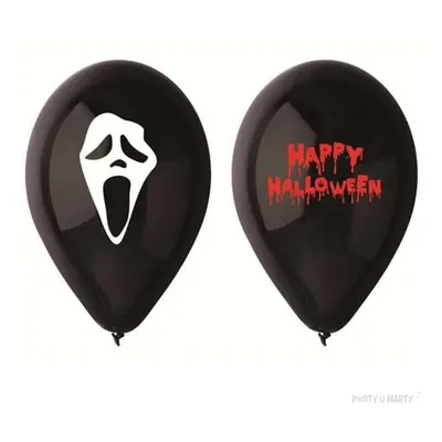 Balony "Straszne Halloween", czarne, Gemar, 12", 5 szt