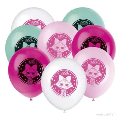 Balony "LoL Surprise", mix, UNIQUE, 12", 8 szt