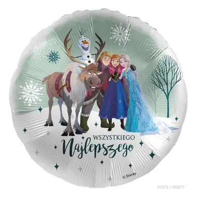 Balon foliowy "Frozen - Wszystkiego Najlepszego", Premioloon, 17", RND