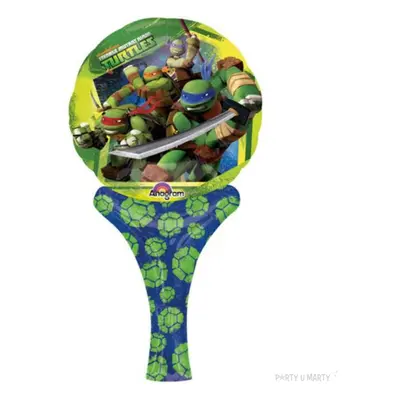 Balon foliowy "Wojownicze Żółwie Ninja", zielony, Amscan, 12", HND