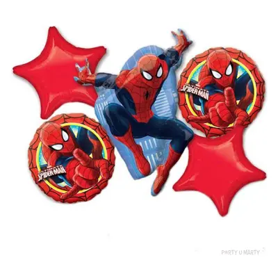 Balon foliowy "Spiderman", Amscan, zestaw